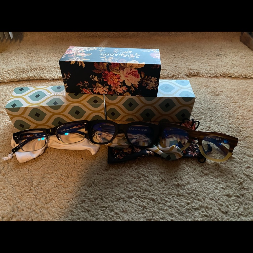 Caddis Glasses Lot Of 3 2.0 Strength